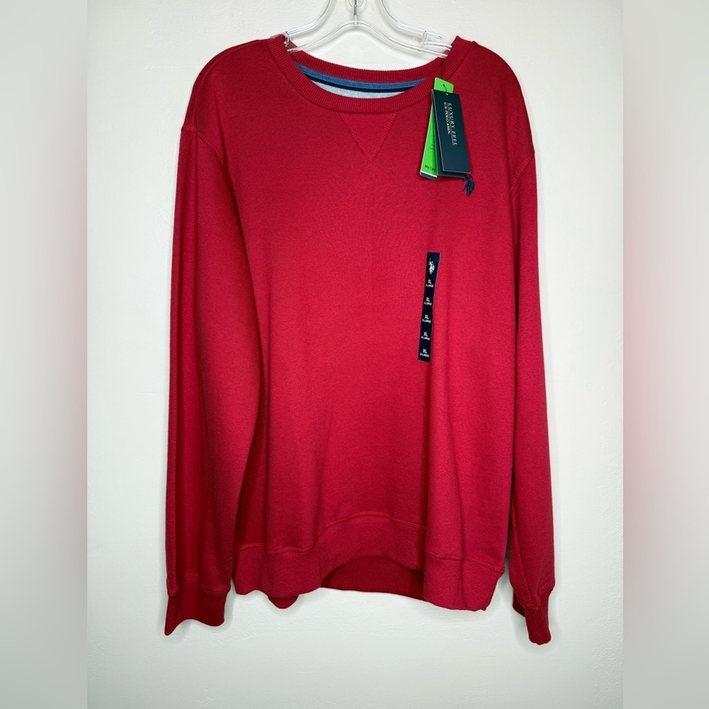 NWT U.S. Polo Assn. Red Crewneck Sweatshirt Size XL MSRP $60